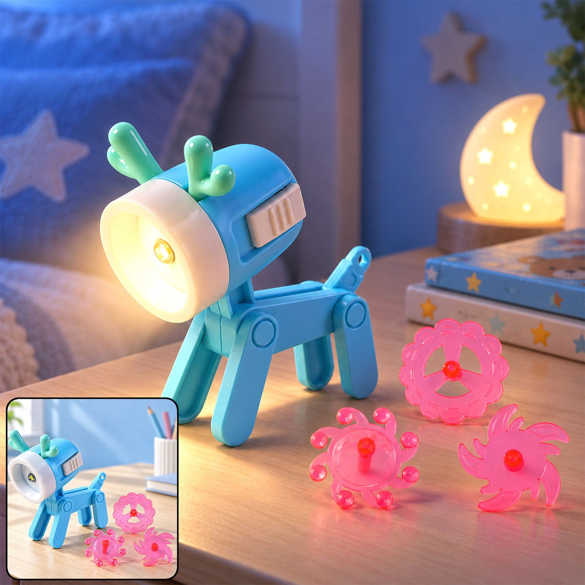 Deer lamp phone support detail