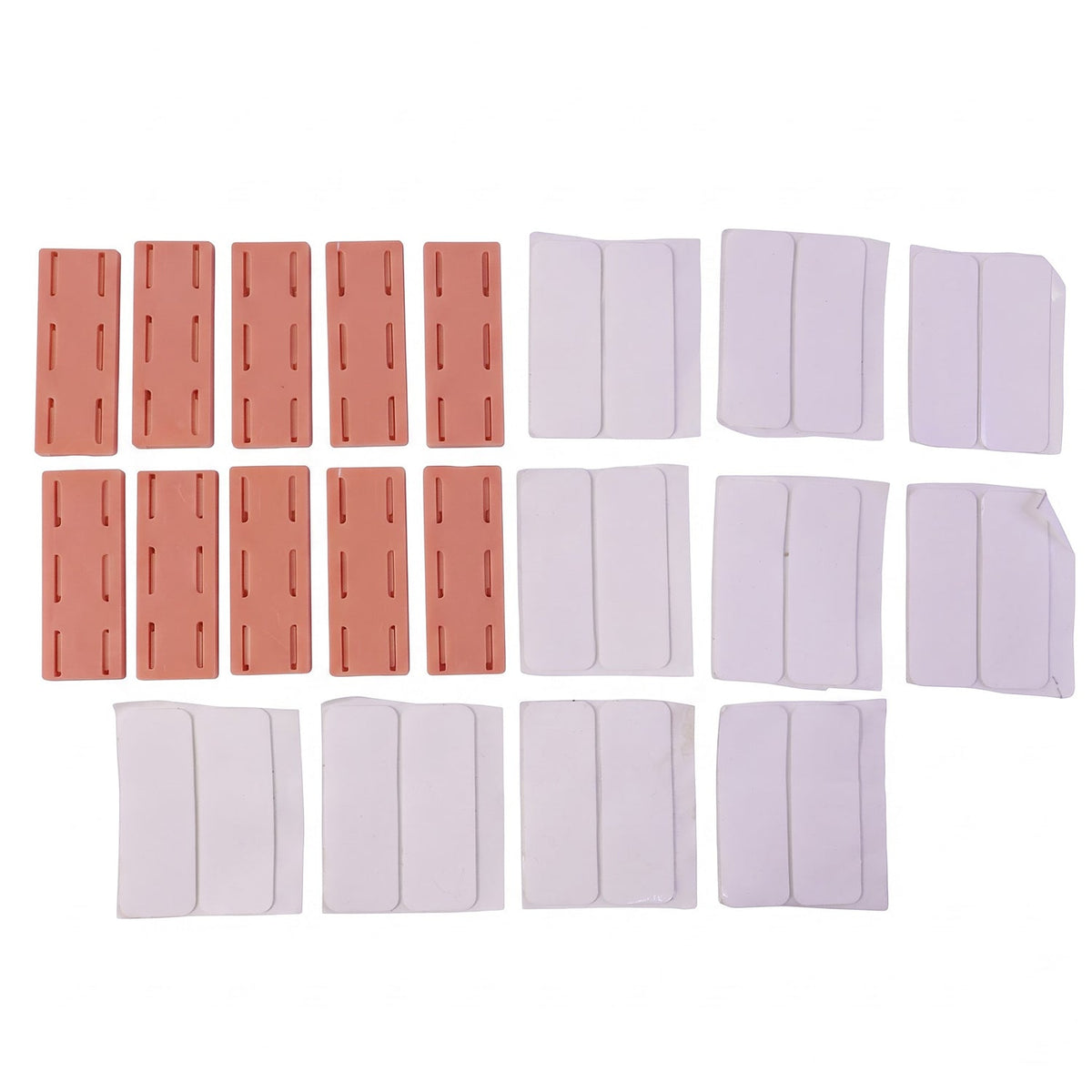 Insert plate retainer clips on white background
