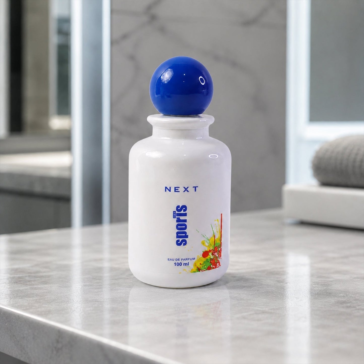 Sports fragrance perfume bottle front