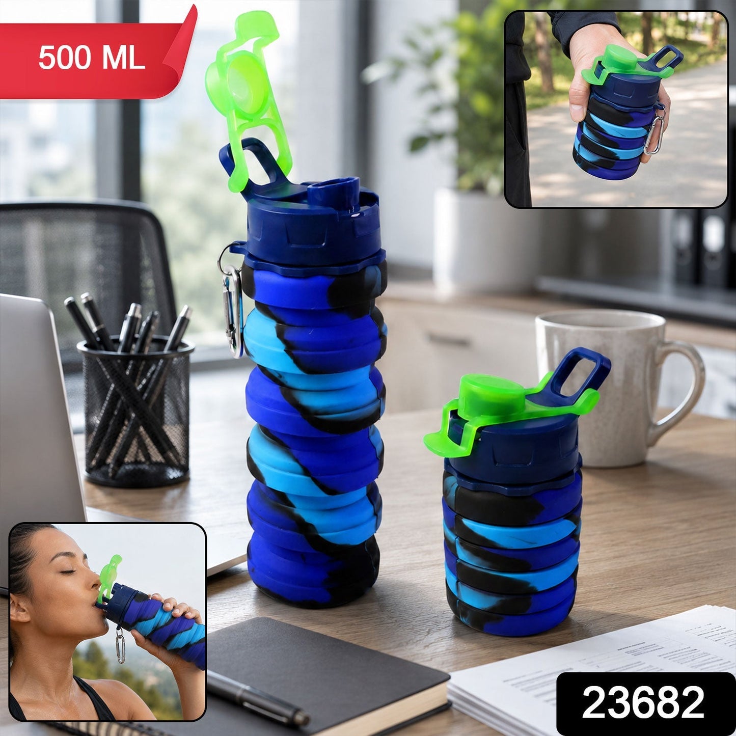 Collapsible water bottle pack
