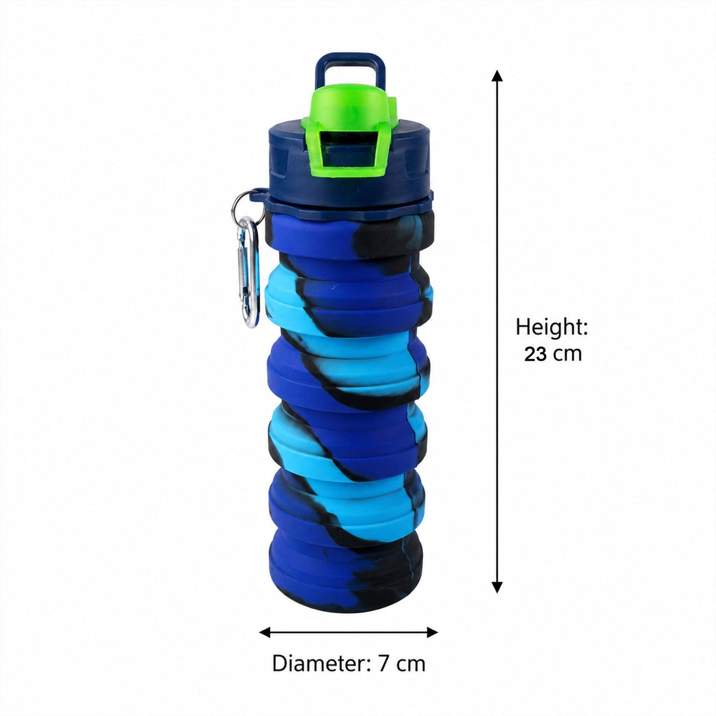 Collapsible silicone bottle travel