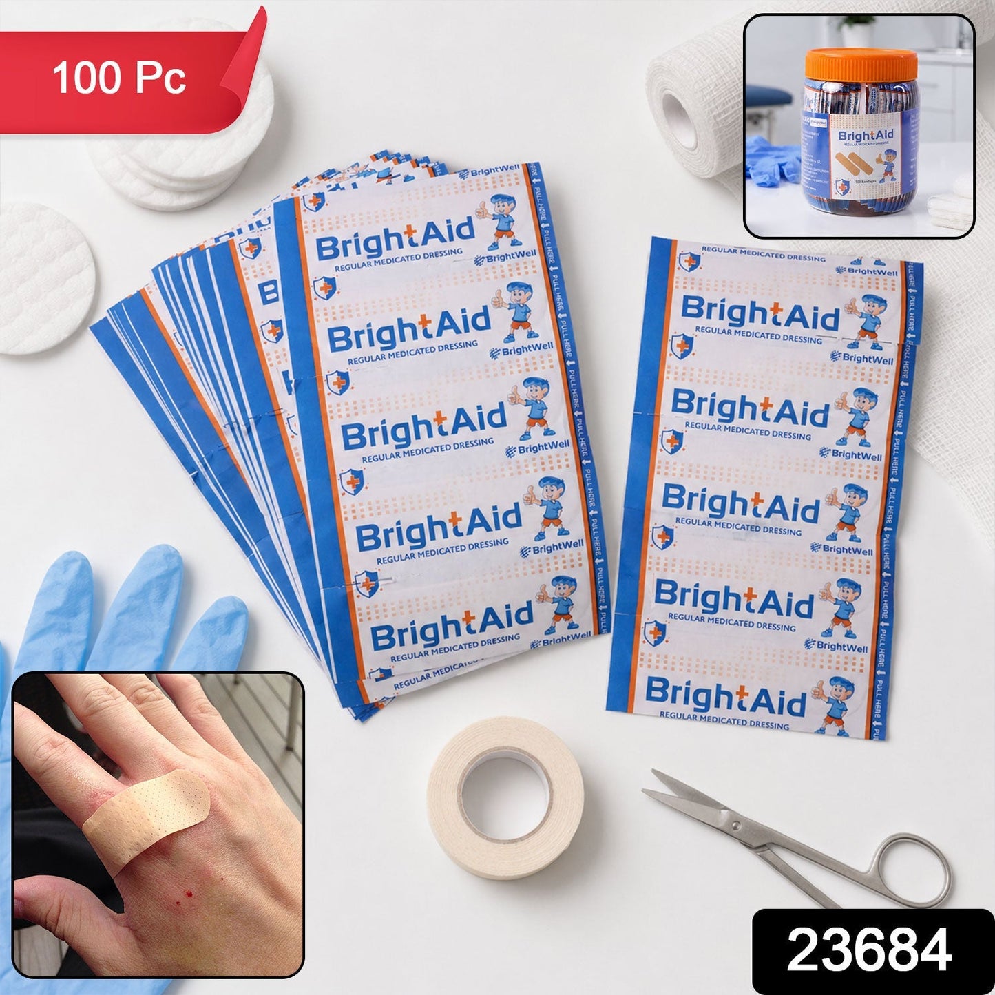 Adhesive bandages strips pack