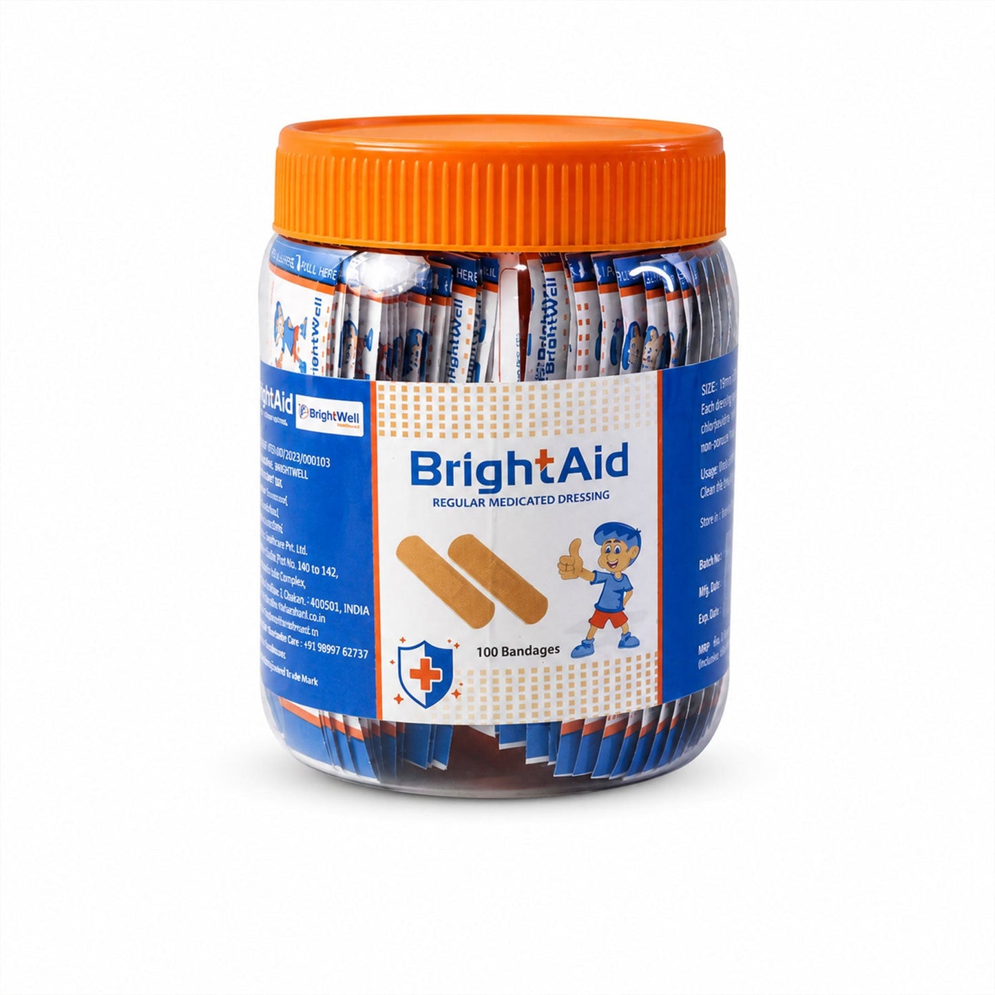 Adhesive bandages on cuts and wounds