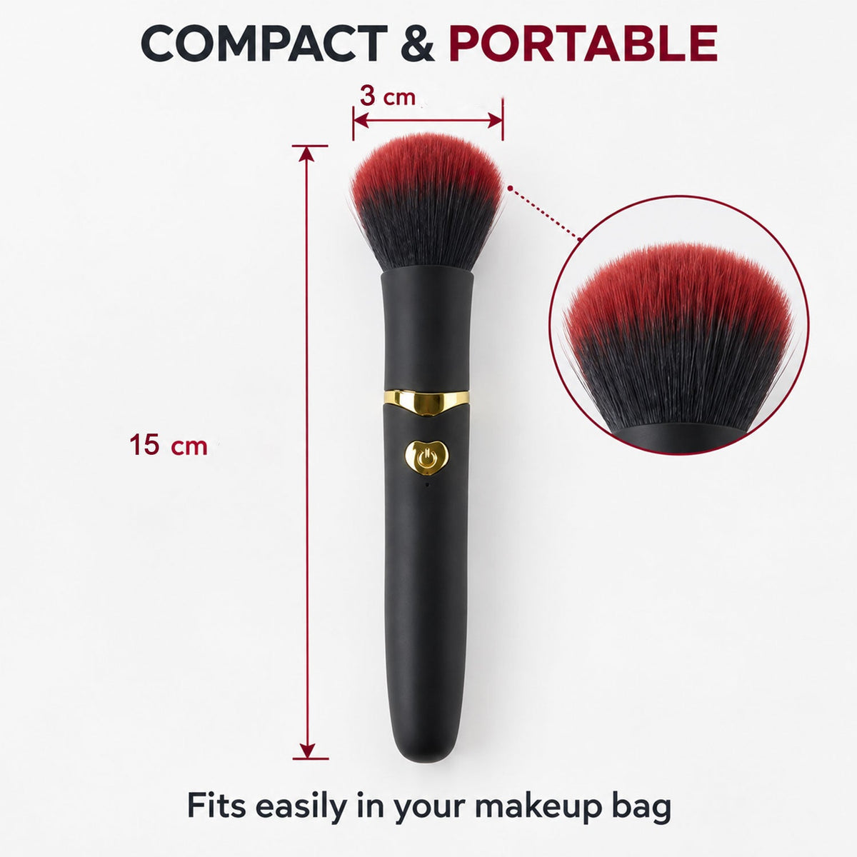 Makeup brush size guide