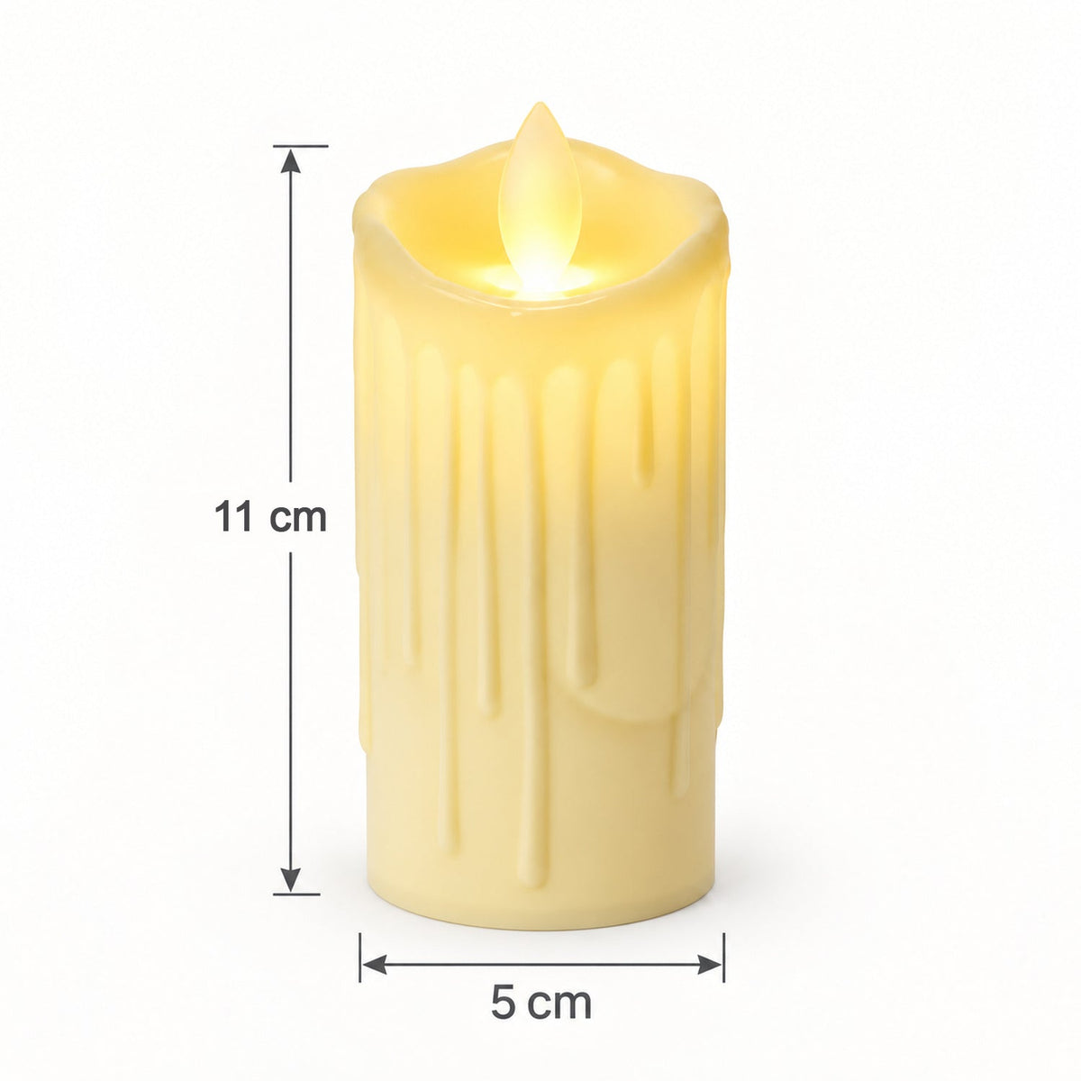 LED candle size guide