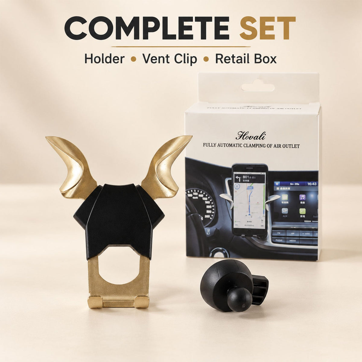Car air vent mobile phone holder - package contents