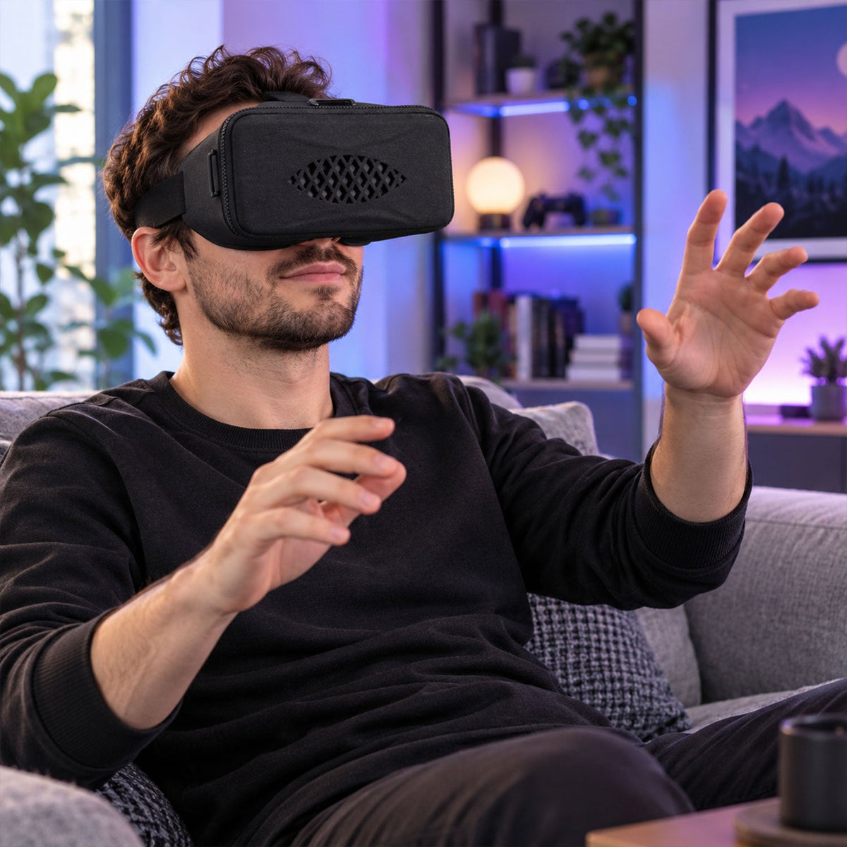 3D virtual reality VR headset dual lenses