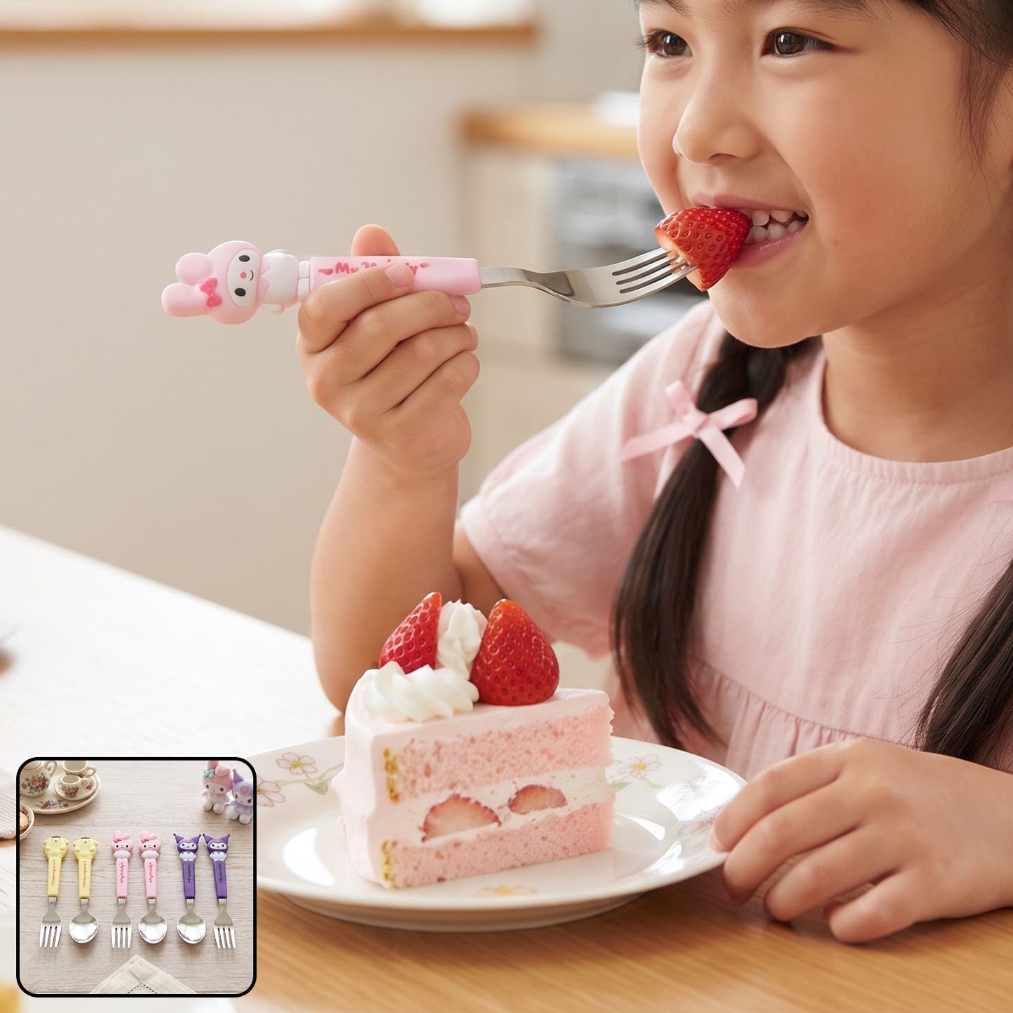 Cartoon fork for kids mealtime