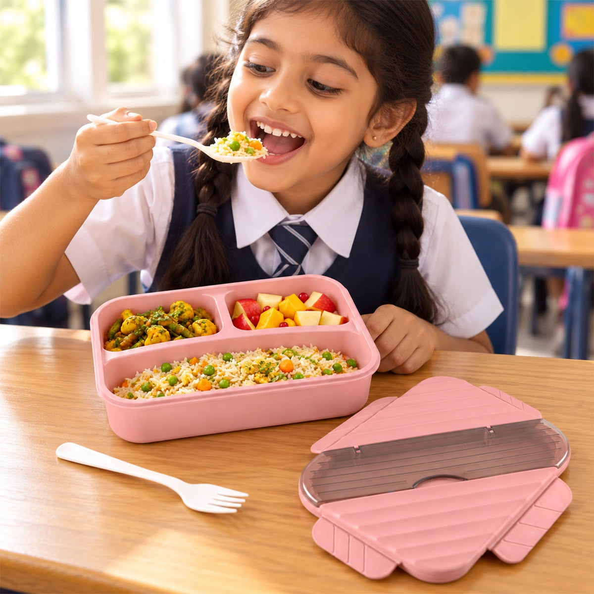 Three Compartment Lunch Box