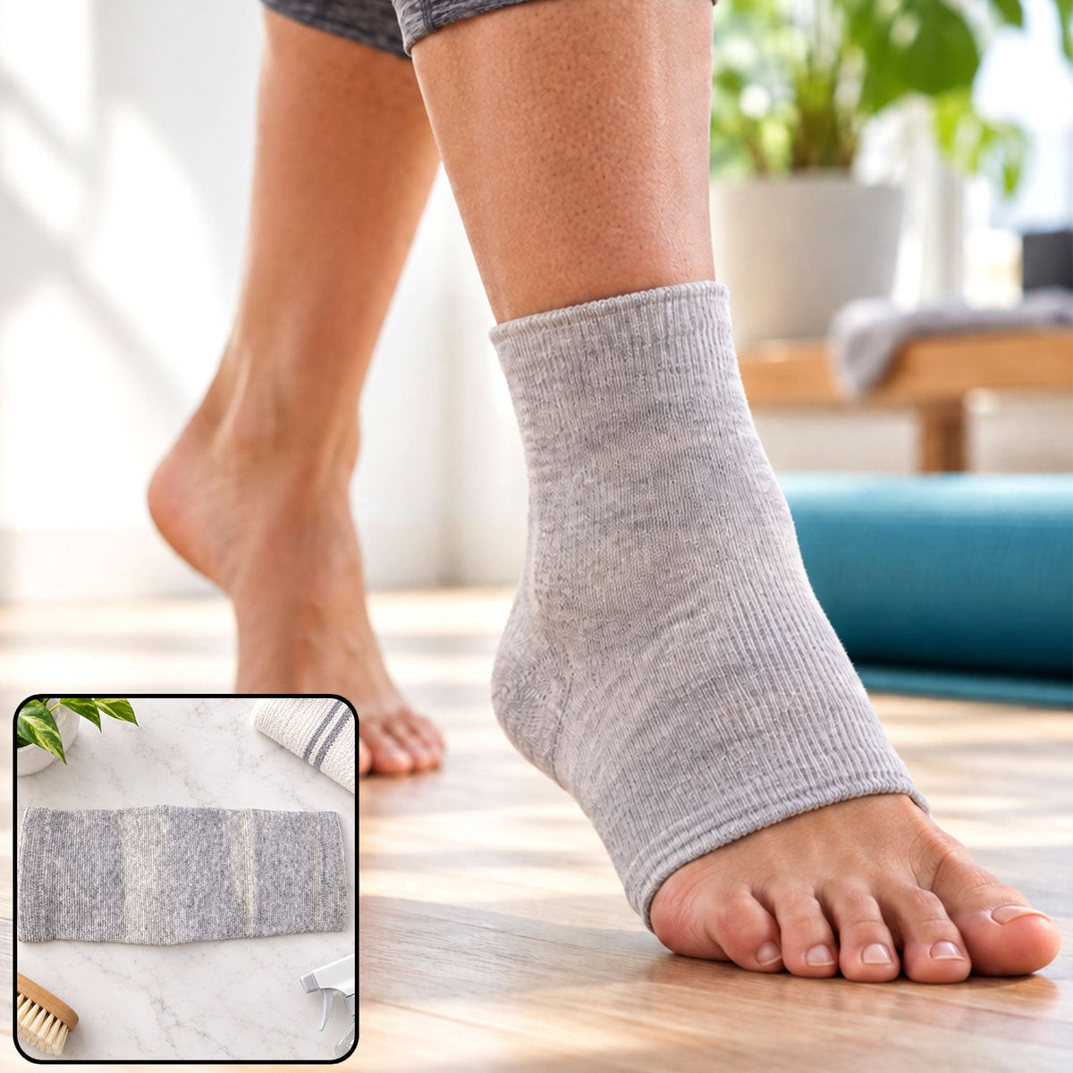 Soft stretchable open toe ankle support sleeve