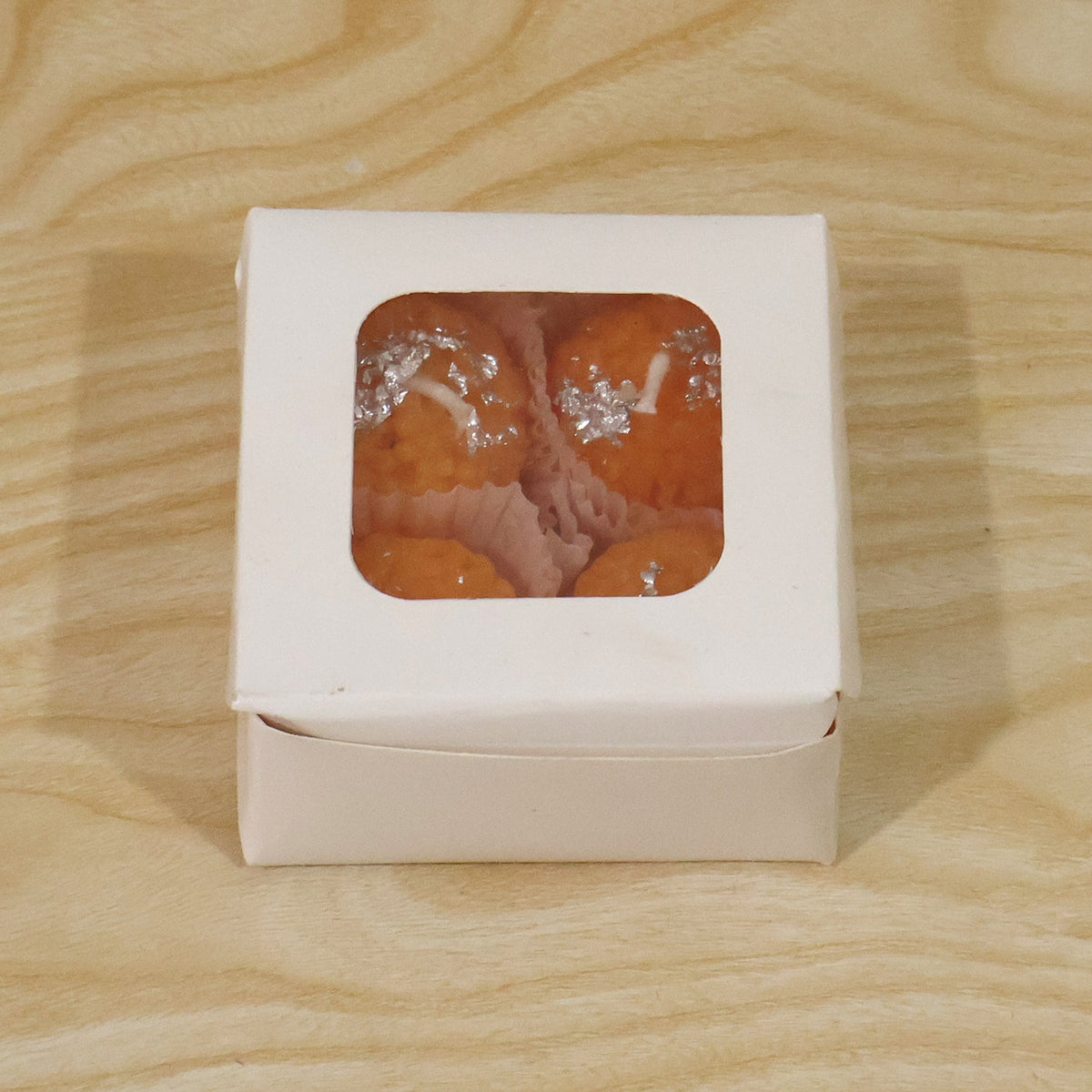 Motichoor laddu wax candles used in festive decor