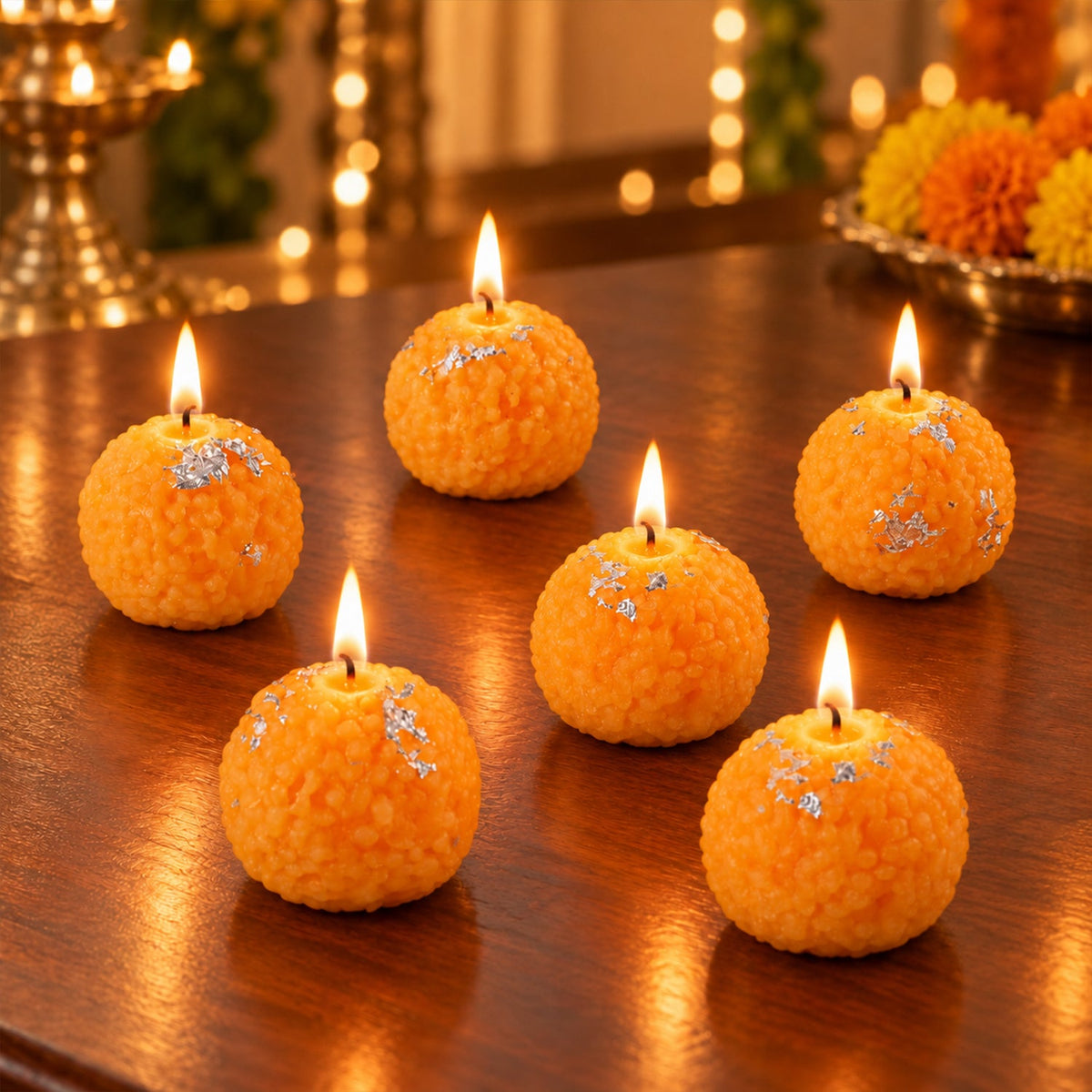 Laddu Shape Wax Candles