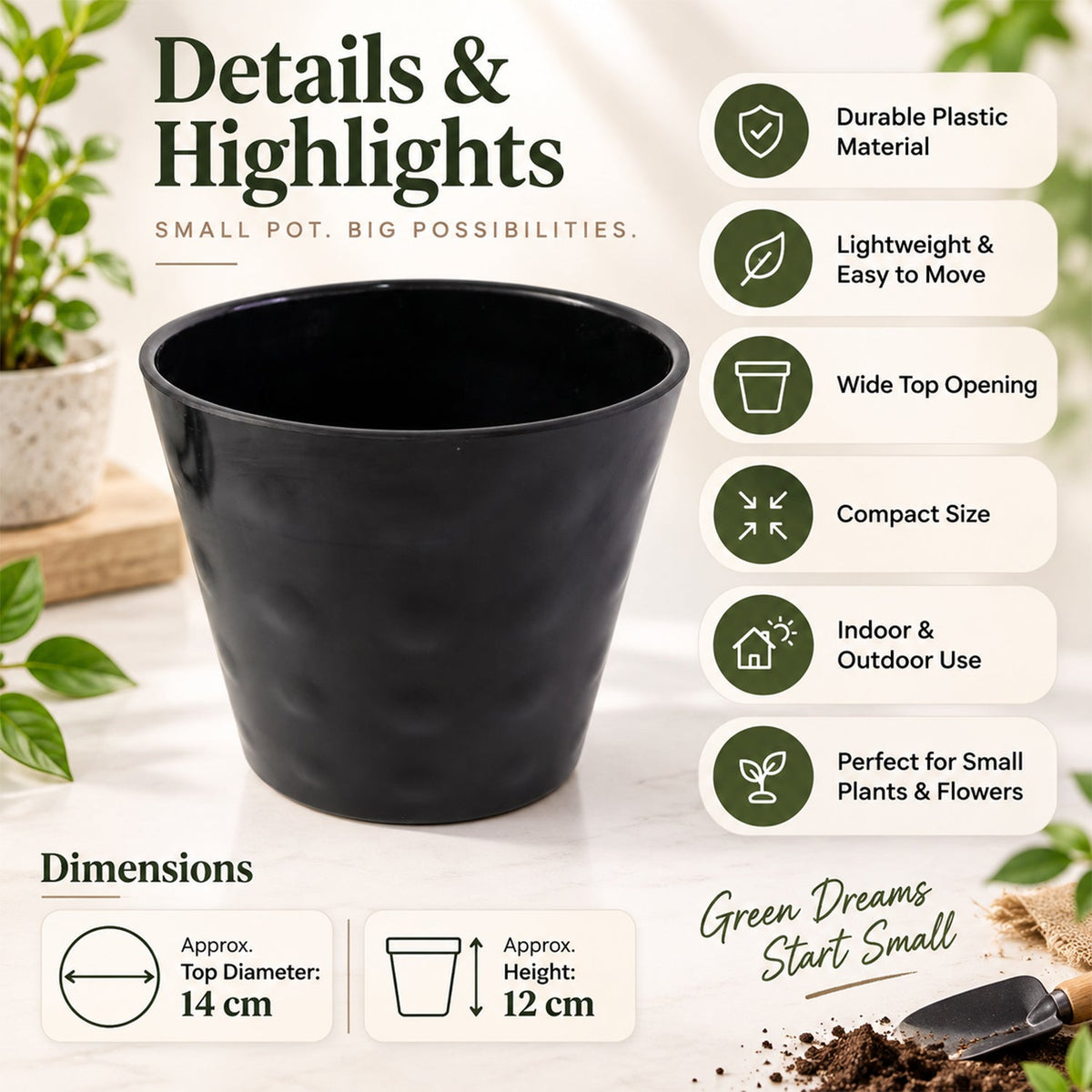 Flower pot rim detail