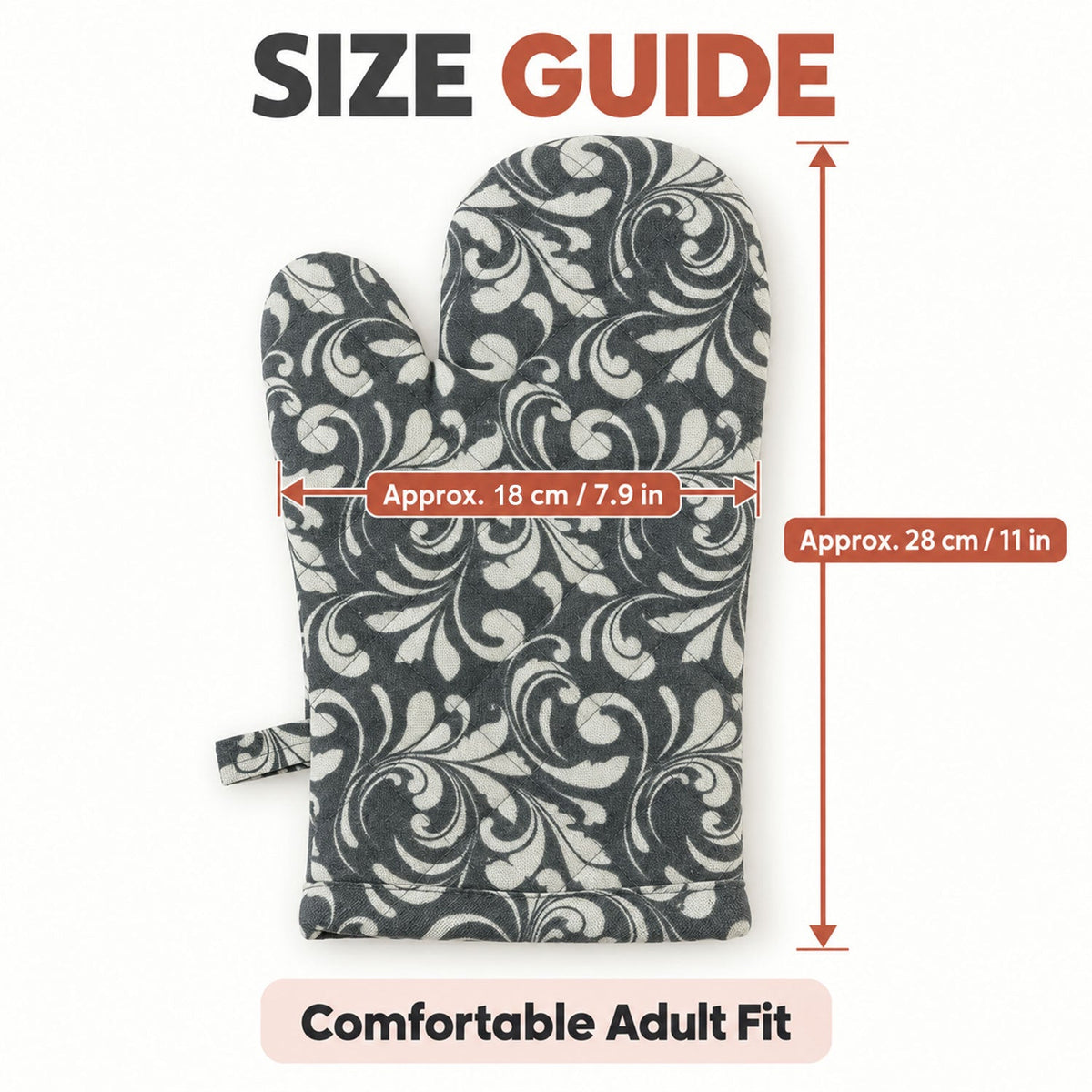 Oven glove size guide