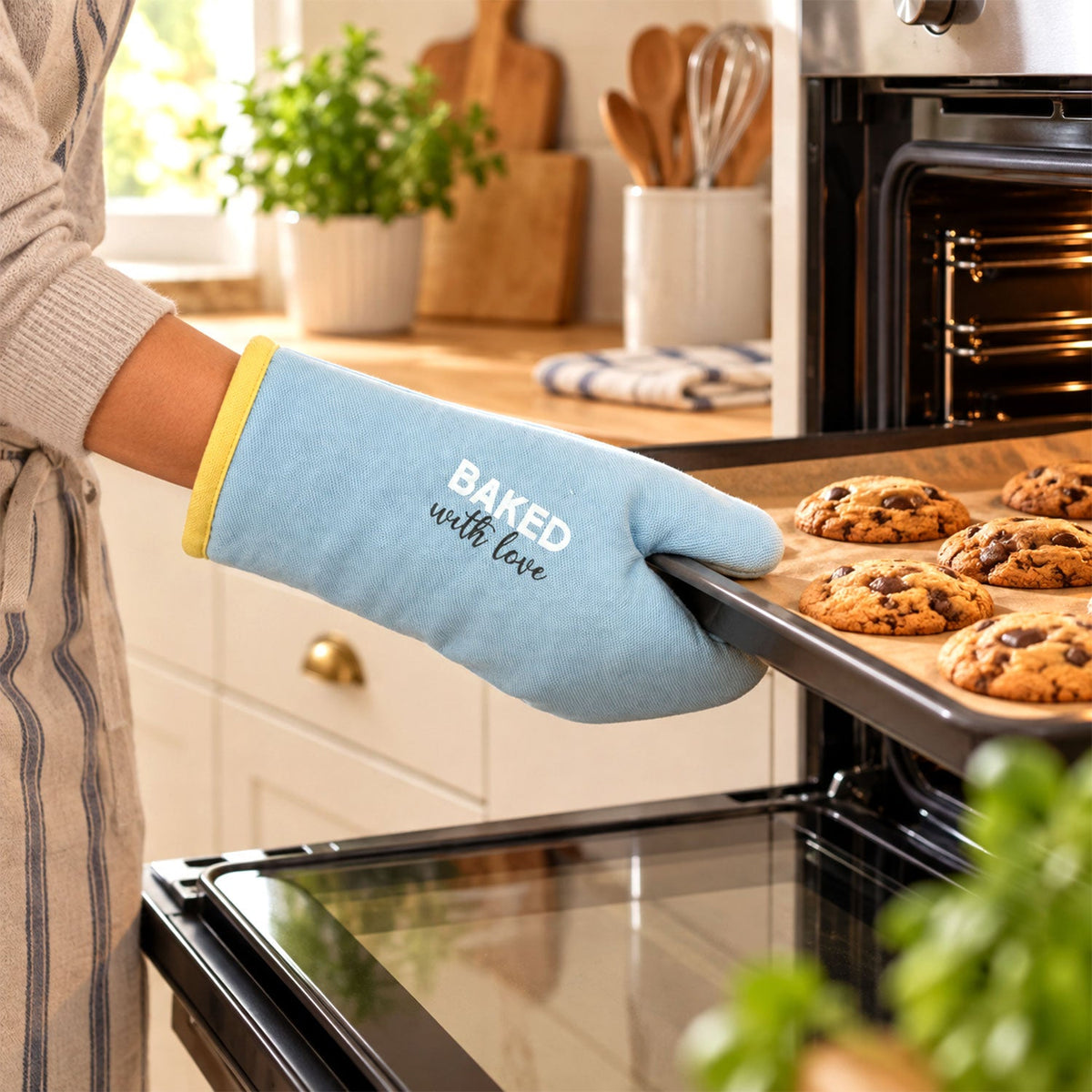 Blue Oven Mitt