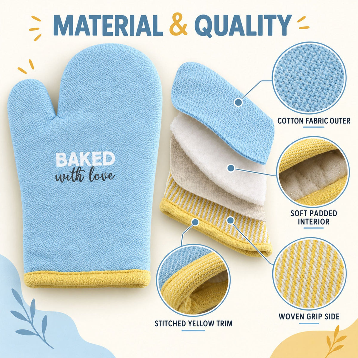 Textured Grip Oven Mitt