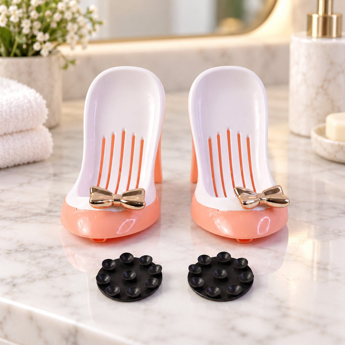 Shoe shaped soap holder set - main product photo