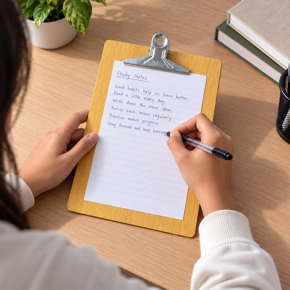 Rectangular Wooden Writing Pad