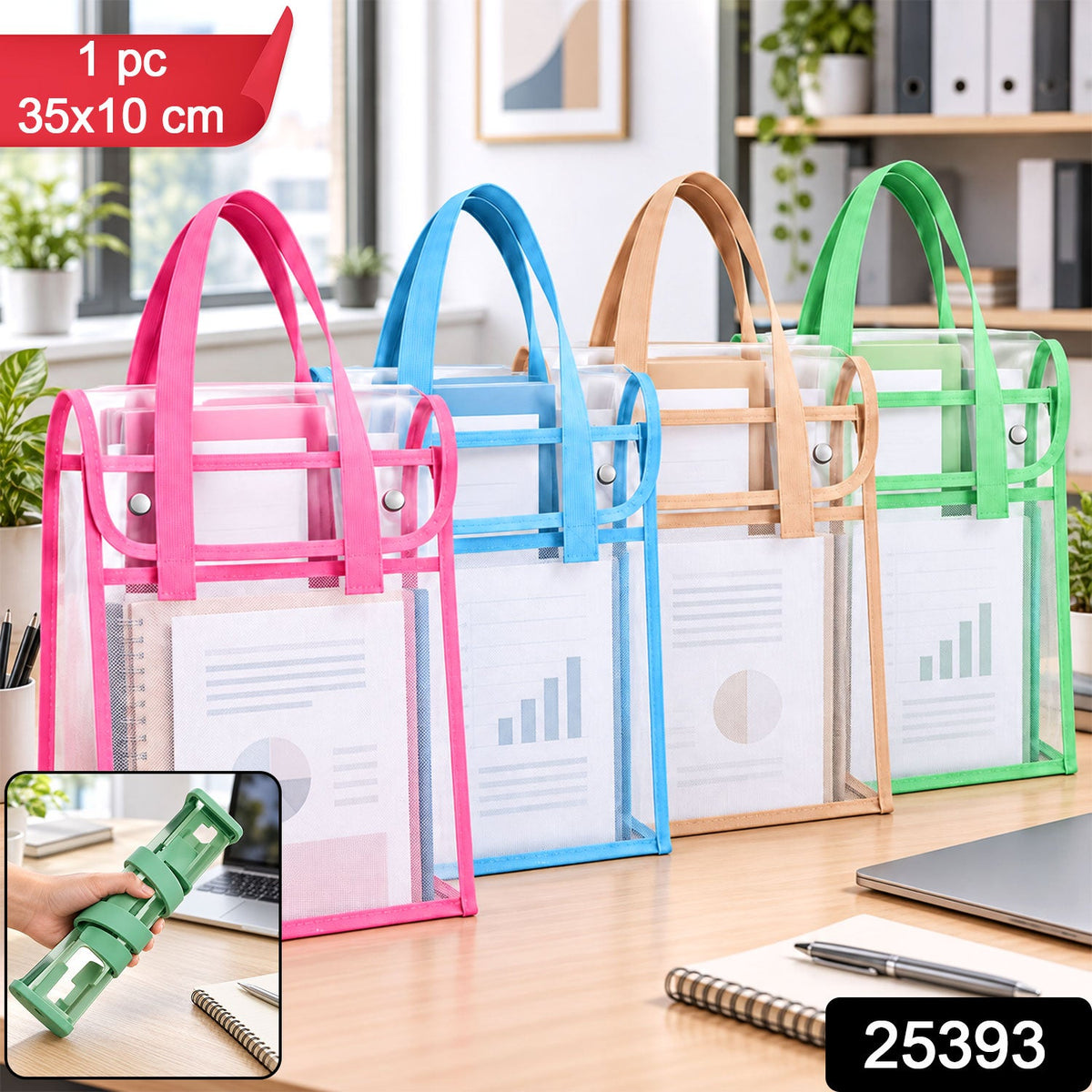 Mesh document storage bag pack