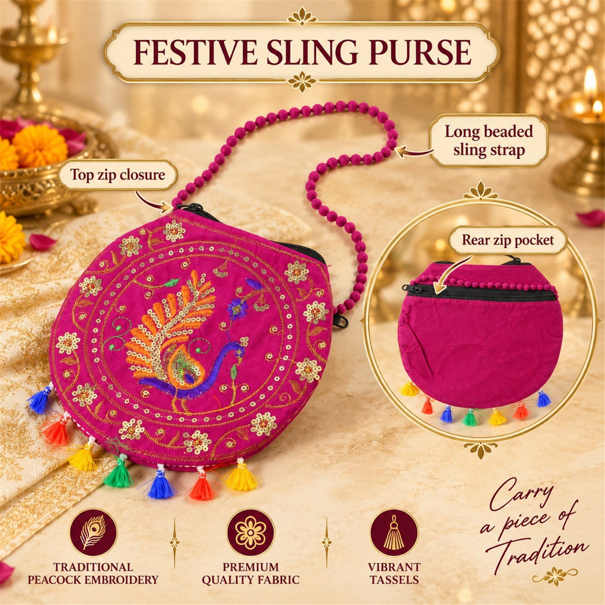 Purse tassel detail