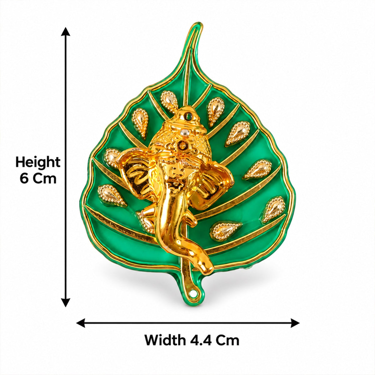 Dimensions of Ganesh centrepiece showing 6 cm height