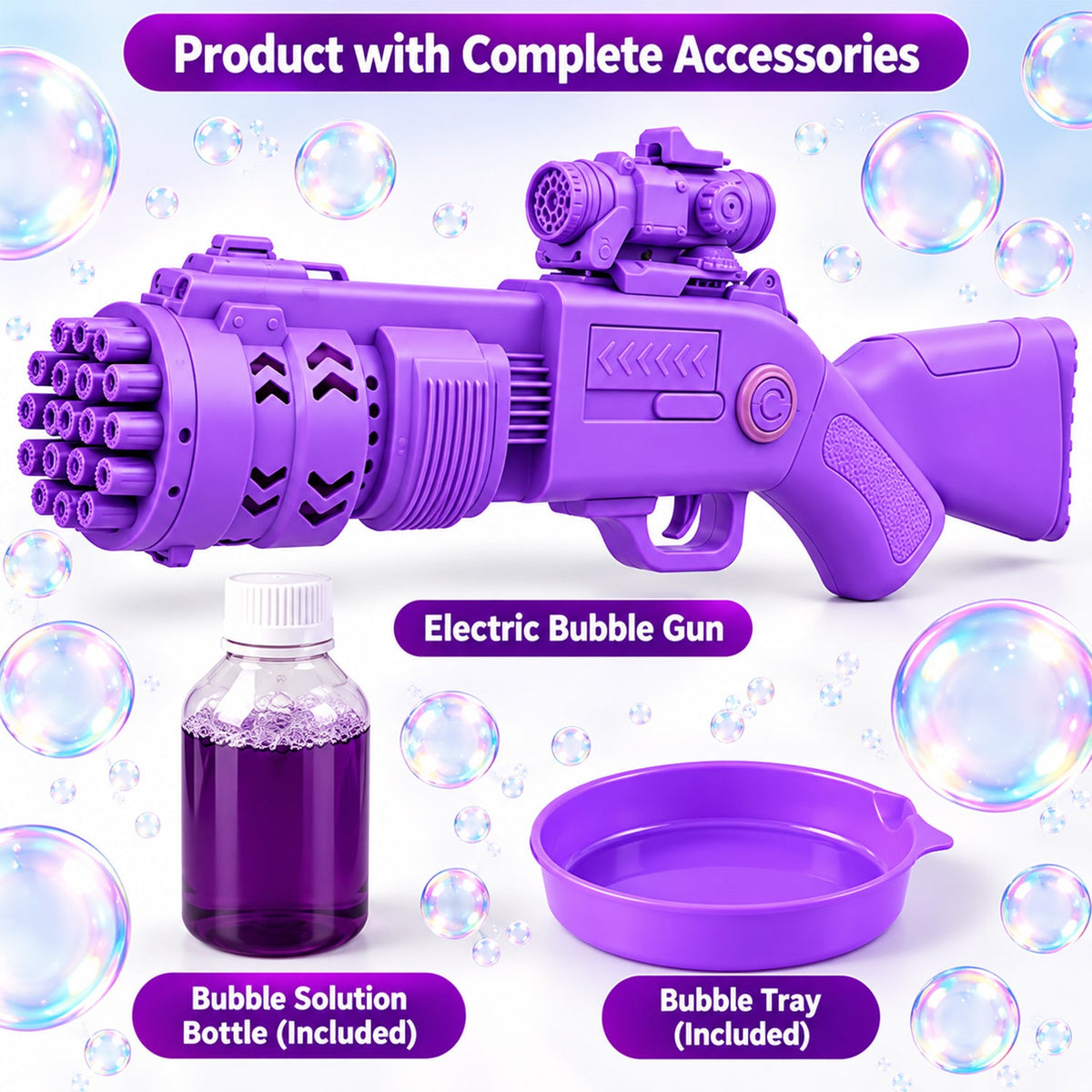 Kids bubble maker gun toy