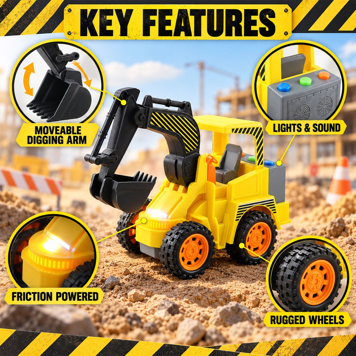 Light and Sound Construction Truck