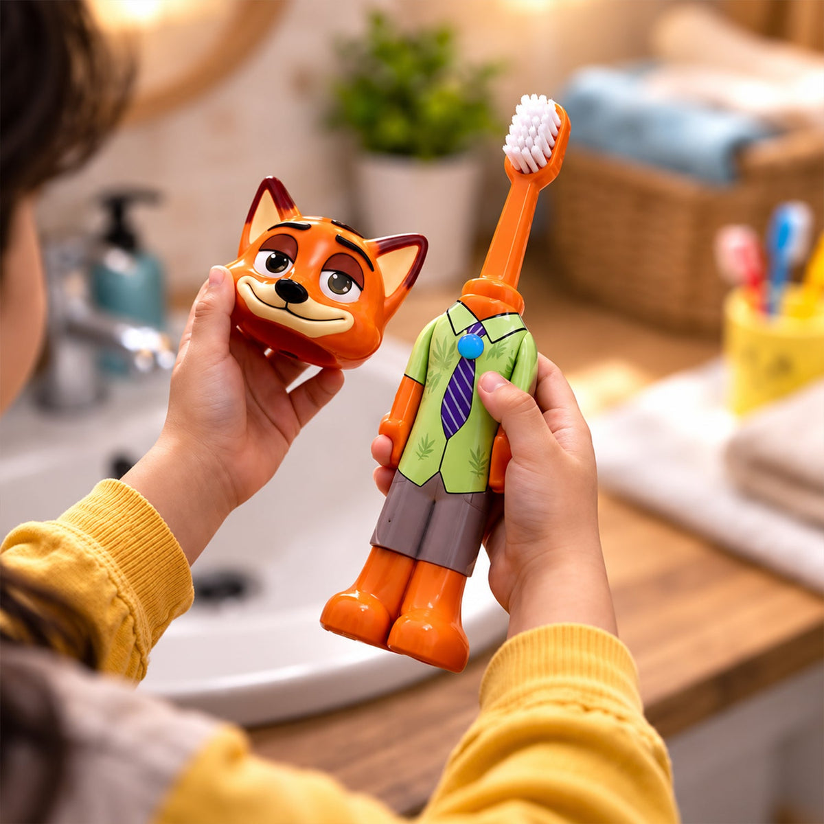 Orange Toothbrush with Cap