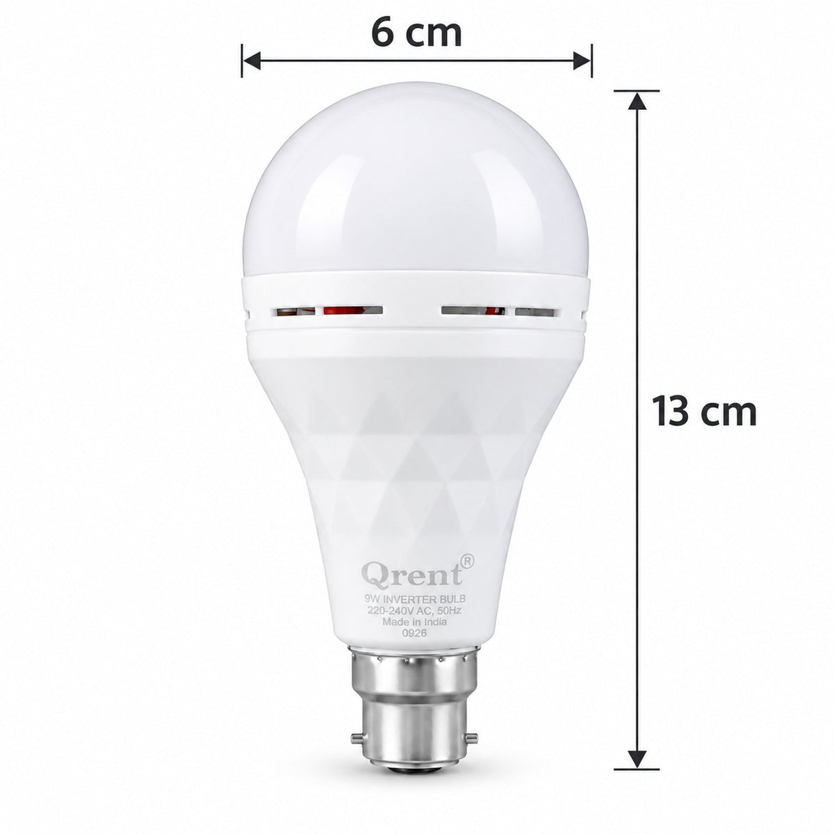 12W LED inverter bulb - dimensions
