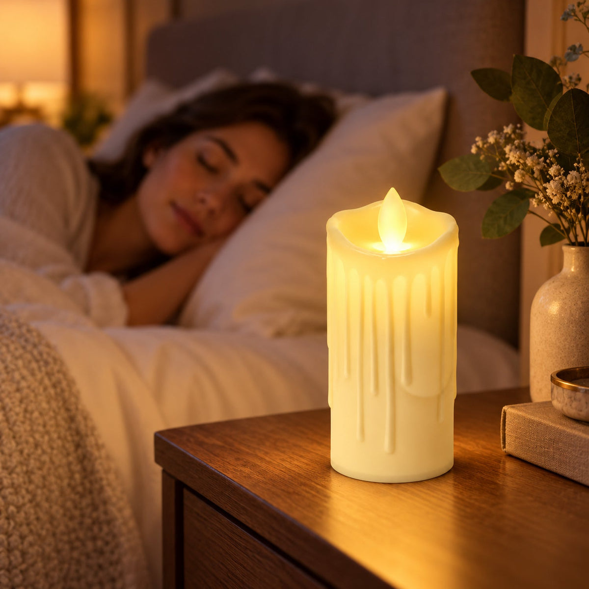 LED candle lit view