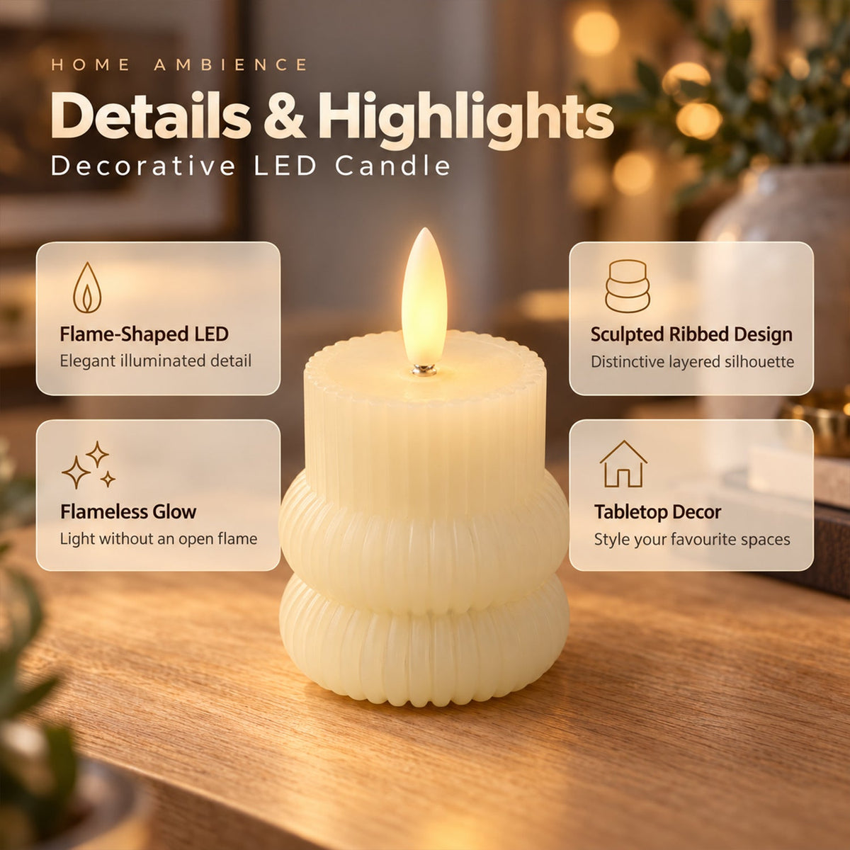 LED candle design view