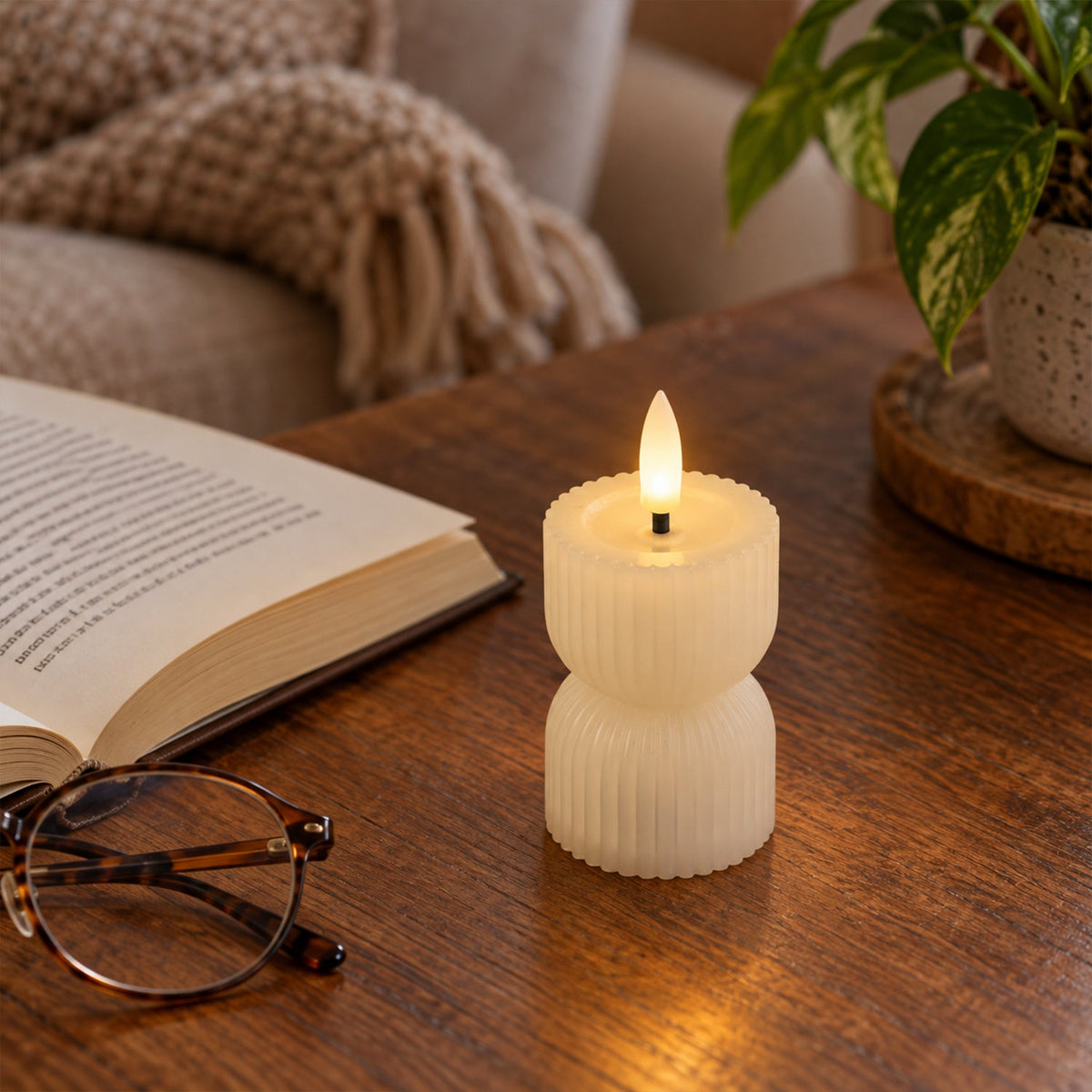 LED candle white bg