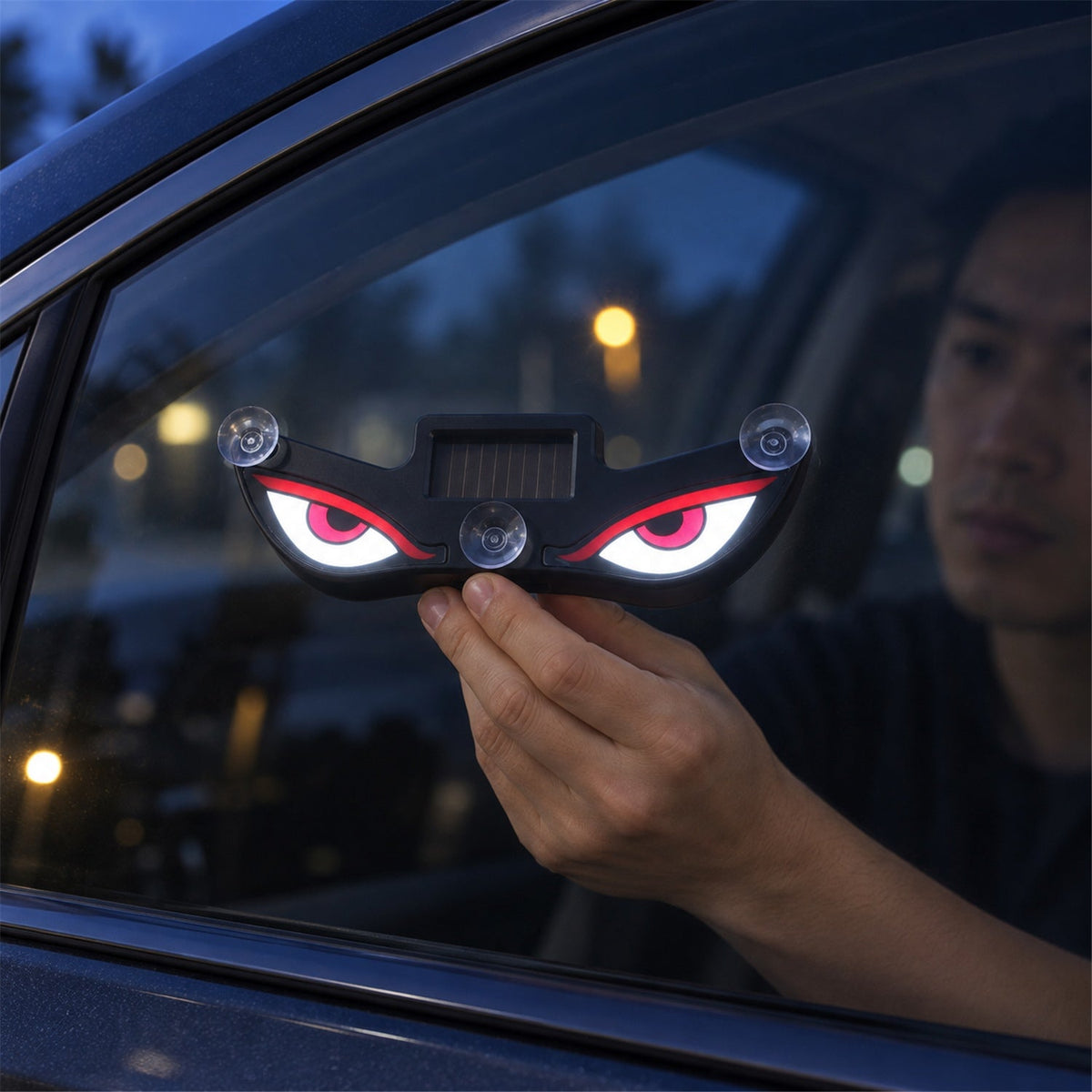 Warning light suction mount detail