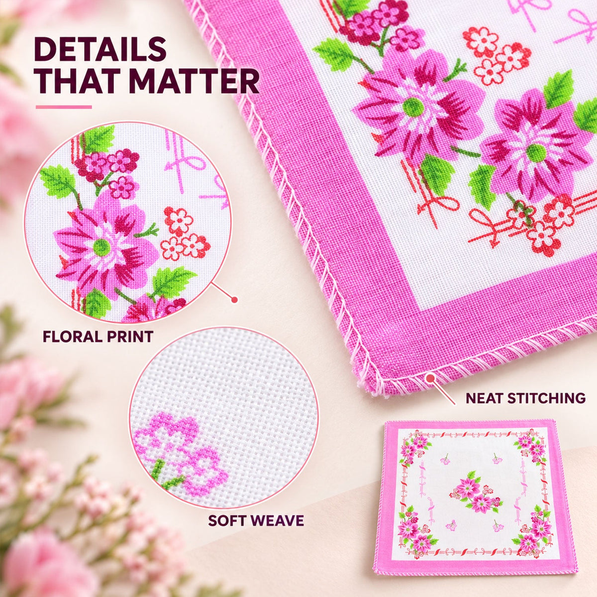 Rumal cotton hanky women daily
