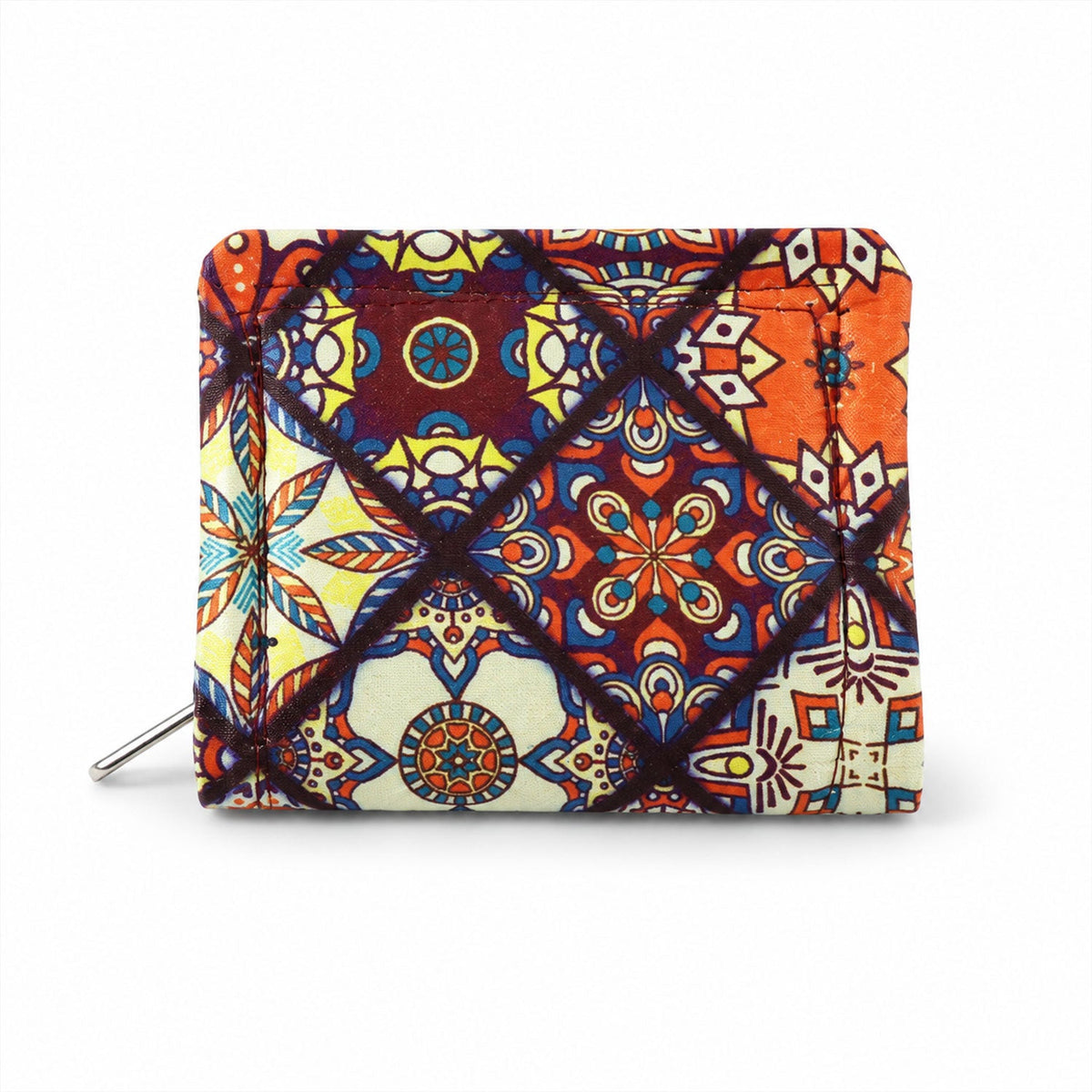 Patola style printed clutch zipper wallet - product view 06