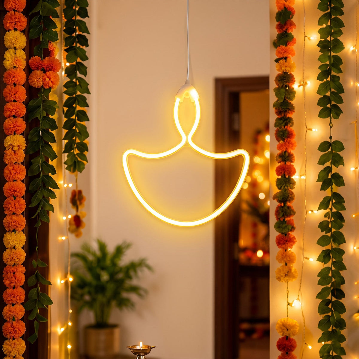 Diya Shape LED Hanging Light