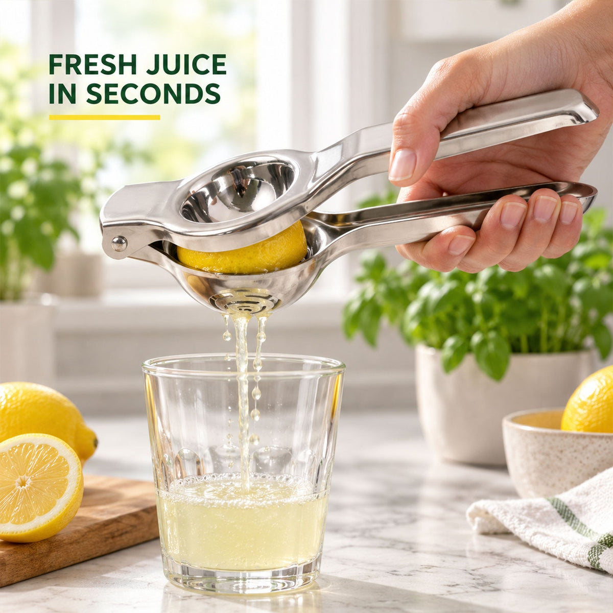 Stainless steel lemon squeezer - juice squeezing