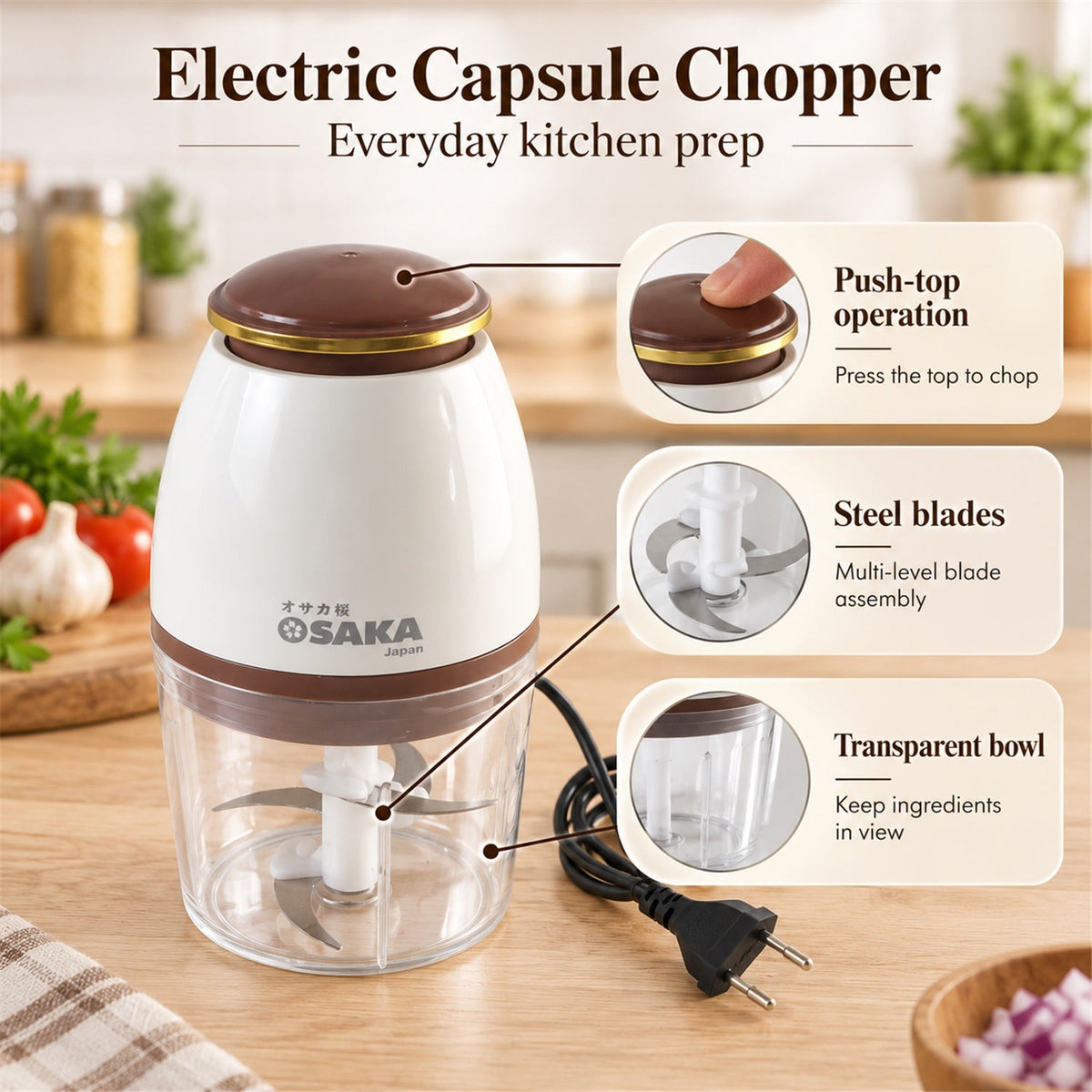 Food chopper mincer kitchen prep