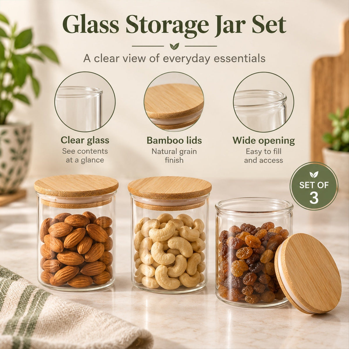 Airtight storage jars kitchen