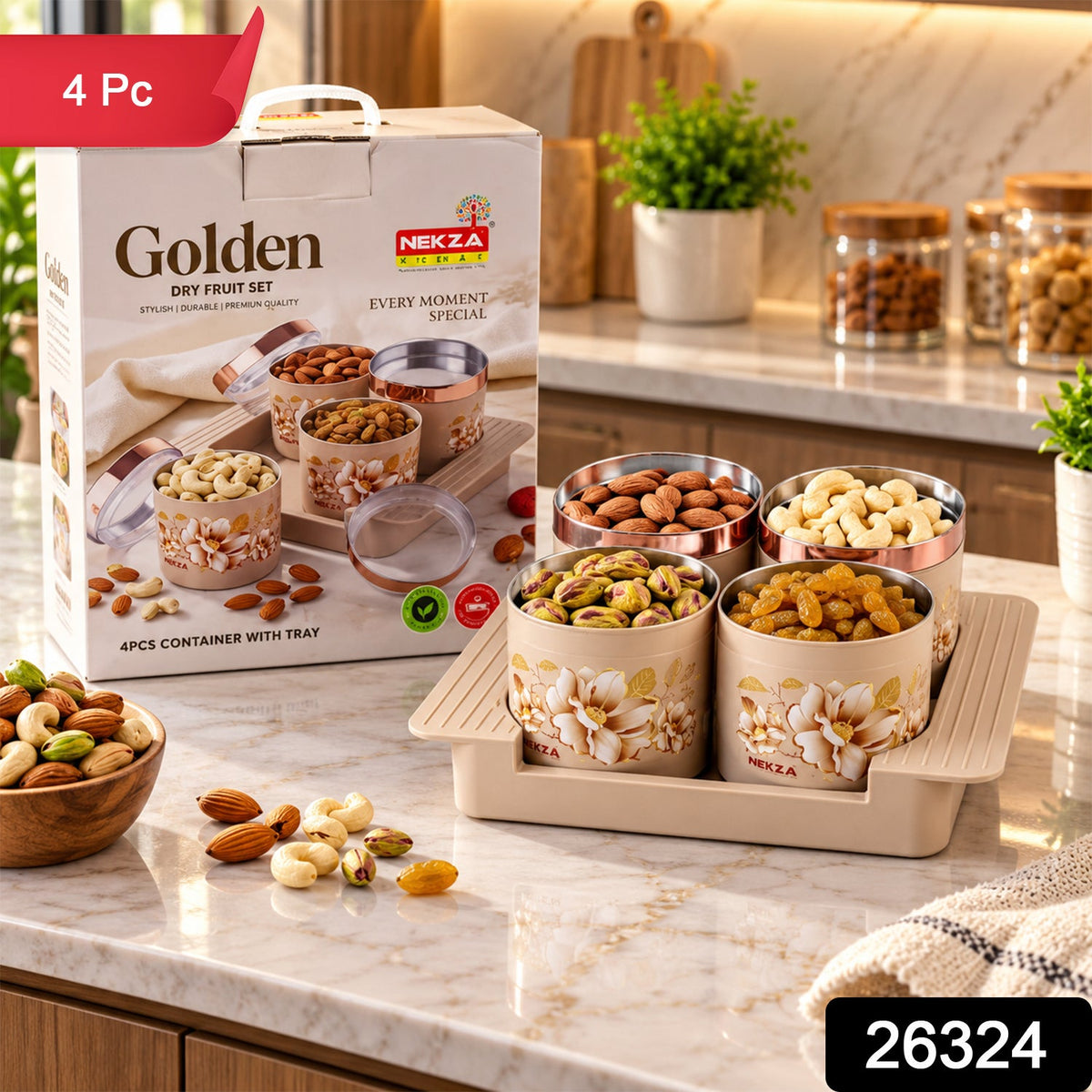 Dry fruit containers pack 4pc