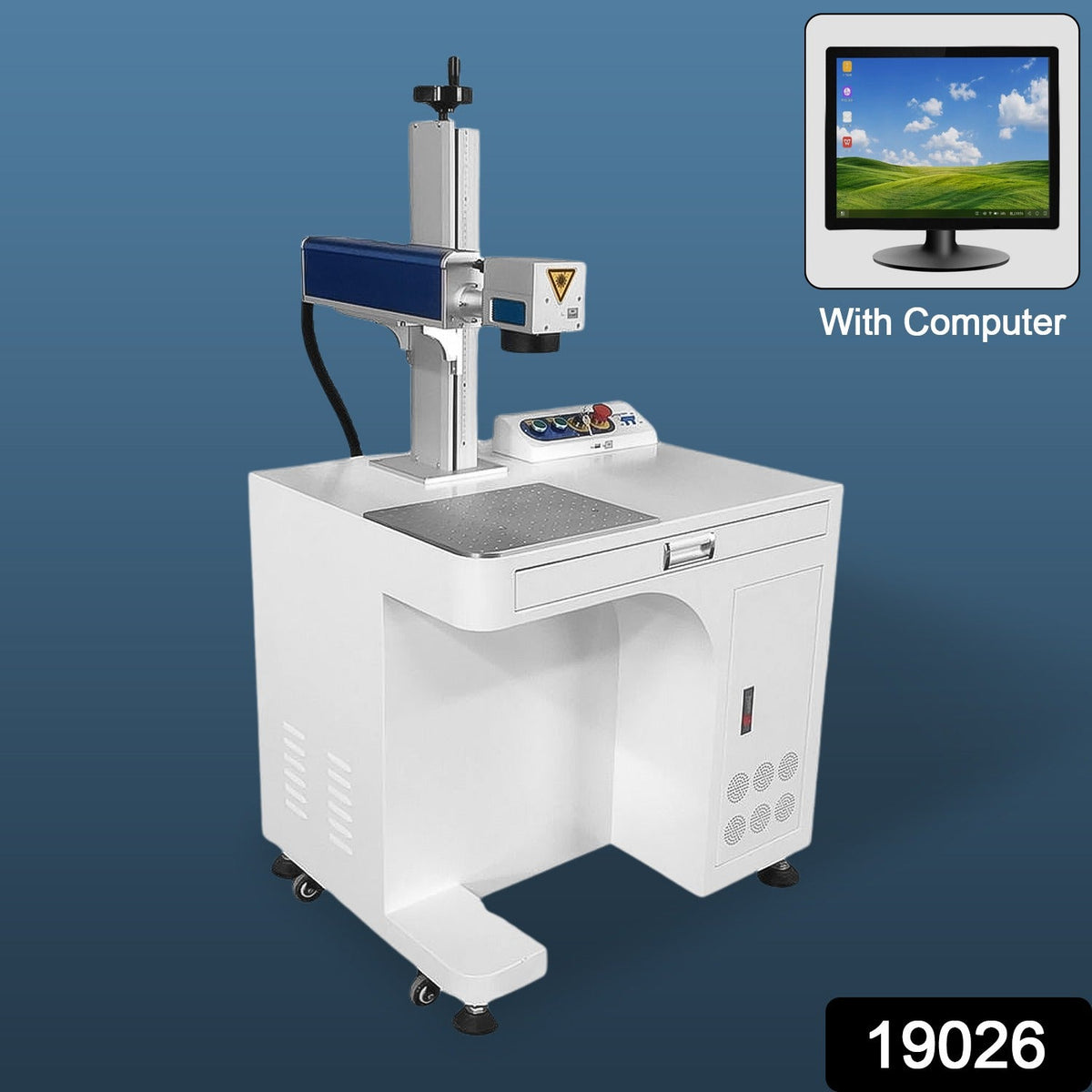 Close-up of SVL 30W laser machine showing precise engraving on automotive parts
