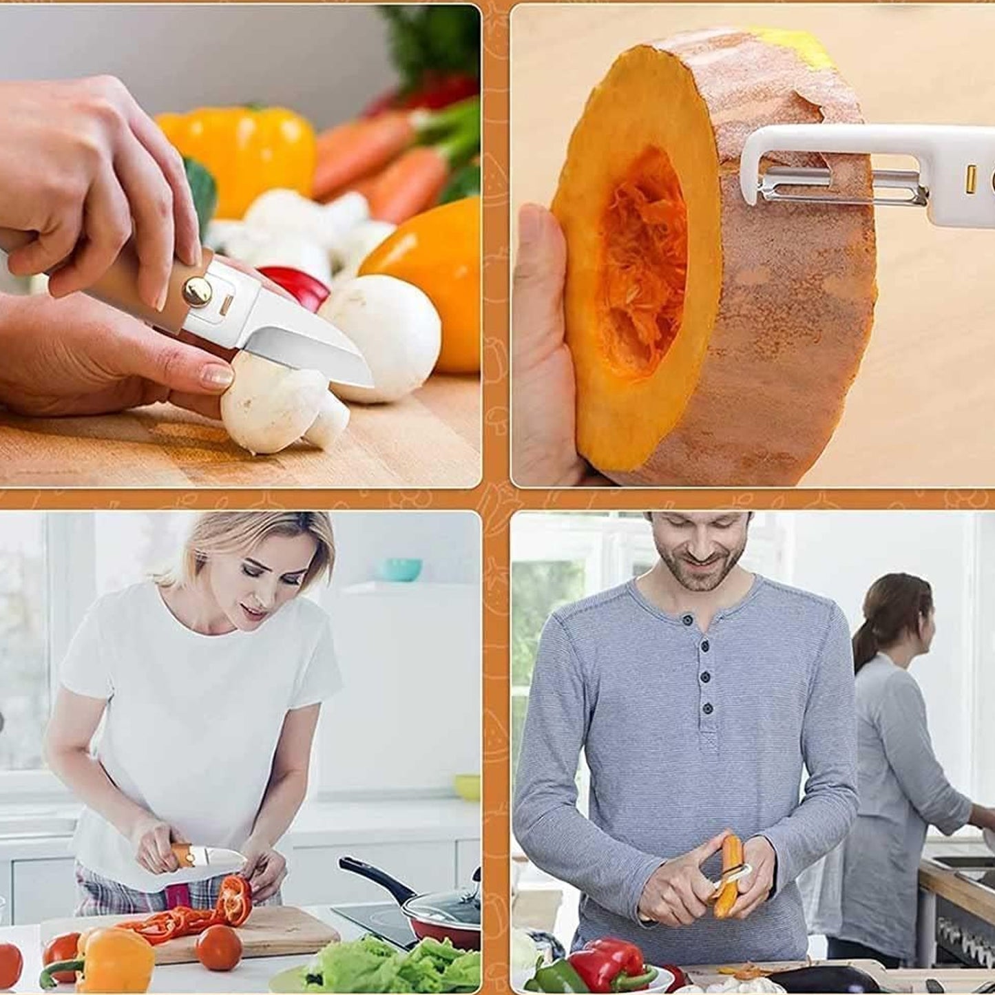 2-in-1 Multifunctional Knife & Sawtooth Peeler for Fruits and Vegetables