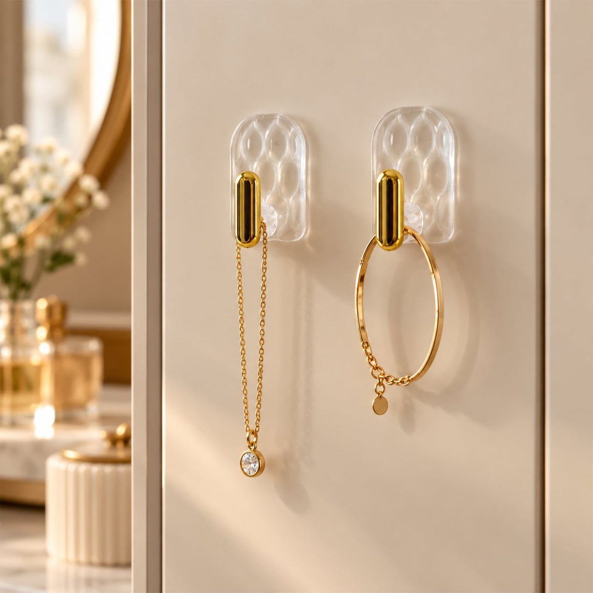 Transparent Self Adhesive Wall Hooks for Kitchen and Home Storage (6 Pc)