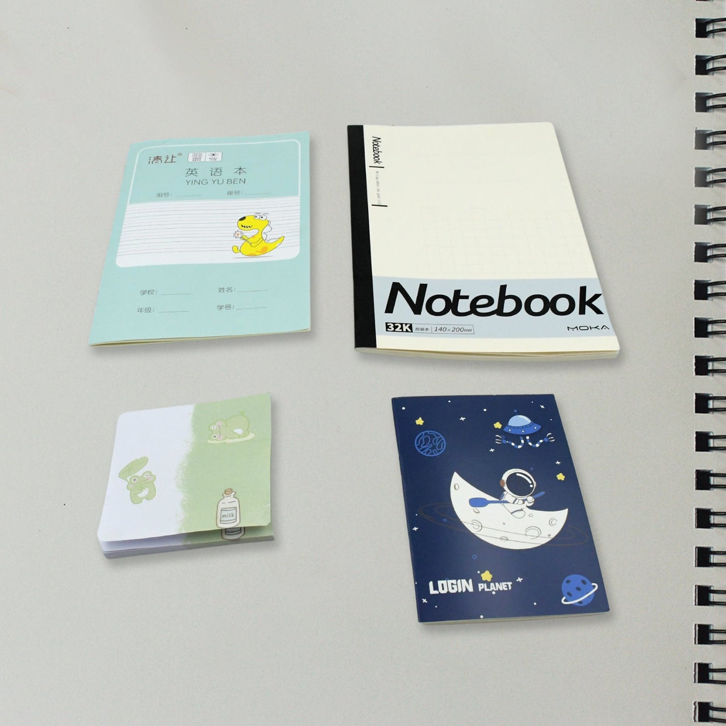 Cartoon Stationery Box Cartoon Design School Box Book , diary , Pen , Eraser, Sharpner , Sticker & Pen Refill Student Gift School box (1 box)