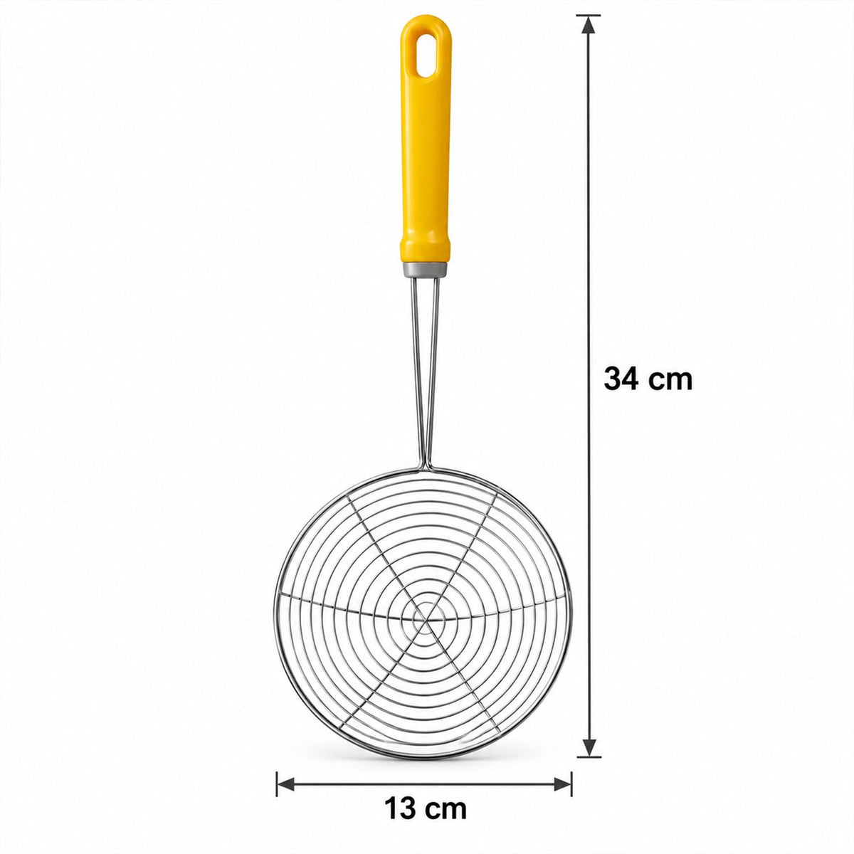 Stainless Steel Frying Oil Strainer Skimmer Spoon with Plastic Handle, Set of 3