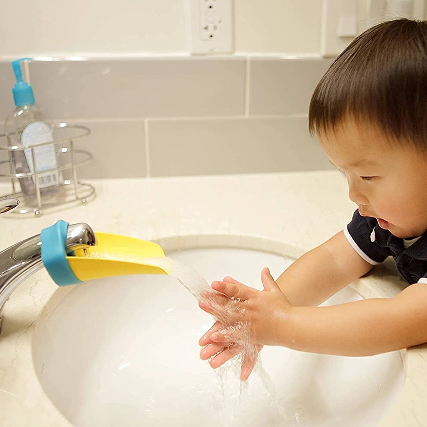 Faucet Extender | Easy Use for Hand Washing for Kids, Toddlers, Babies and Children | Silicone Sink Handle Extender | Fun Hand-Washing Solution | Cute Duck Mouth Design Wash Helper Bathroom Sink for Babies and Children (1 Pc)