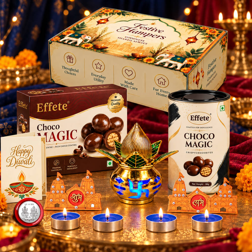 Blue Tealight Shubh Labh Combo