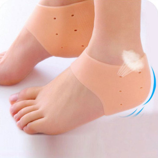 Silicone Heel Protectors – Anti-Crack Moisturizing Socks | Velvet Wellness