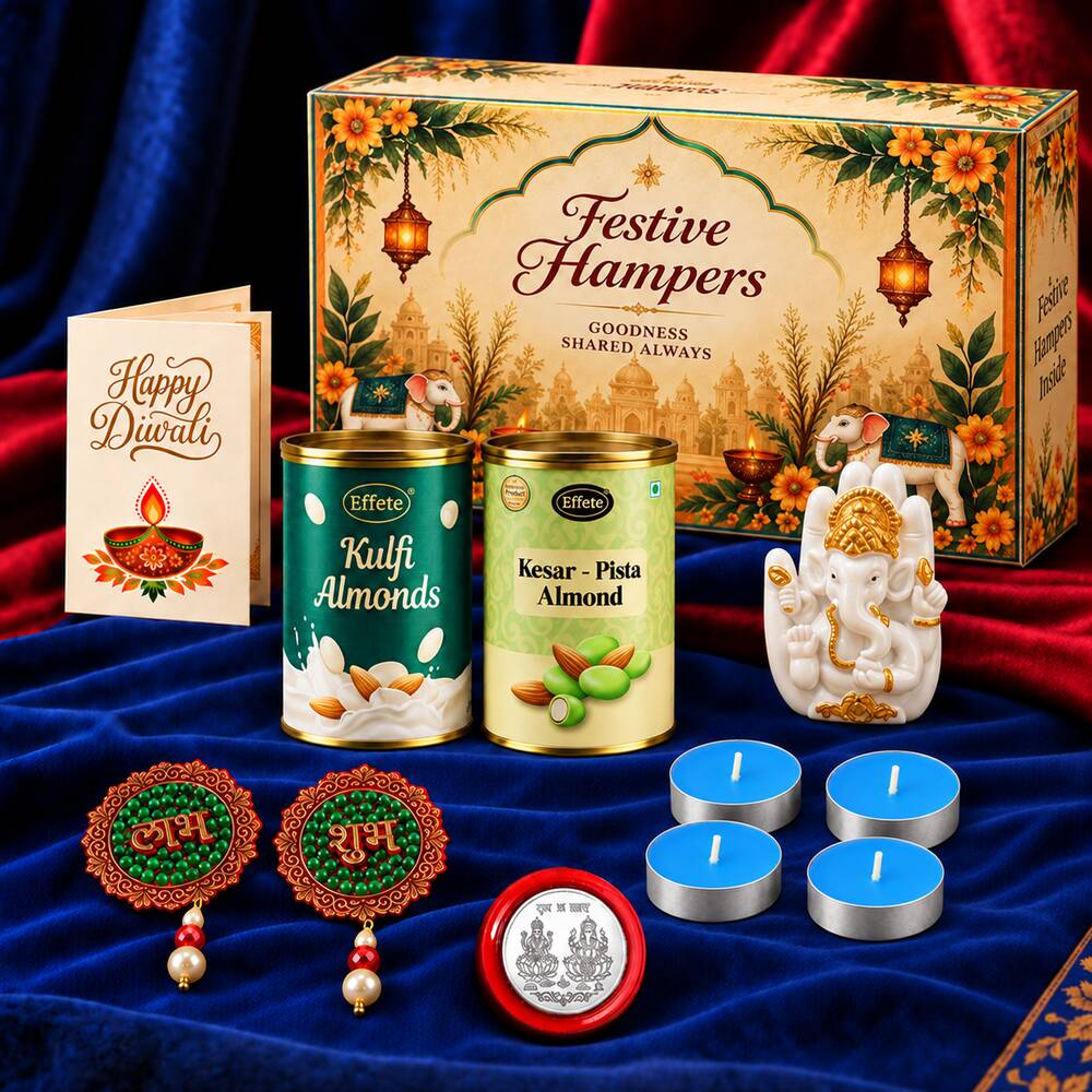 Blue Tealight Festive Gift Box