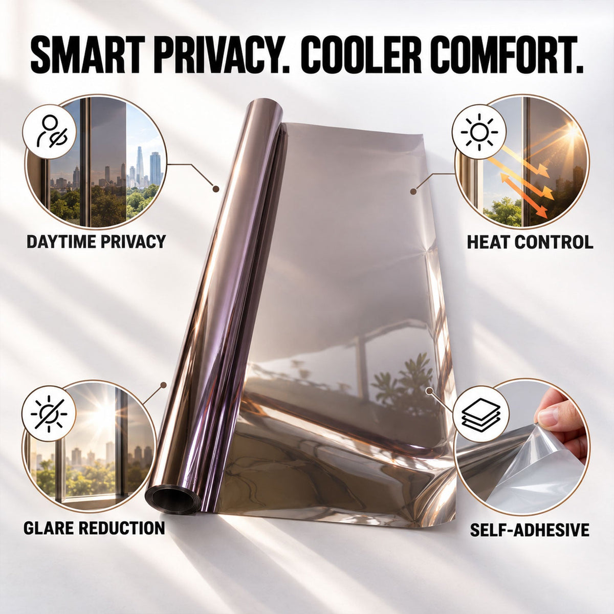 Mirror Finish Privacy Film